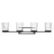 Z-Lite Bleeker Street 4 Light Vanity, Matte Black & Clear 475-4V-MB-CH - alternate 7